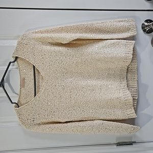 PM Loving top color cream with sequins size xsmall